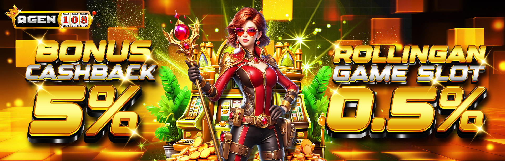 BONUS CASHBACK 5% + KOMISI 0.5% SLOT