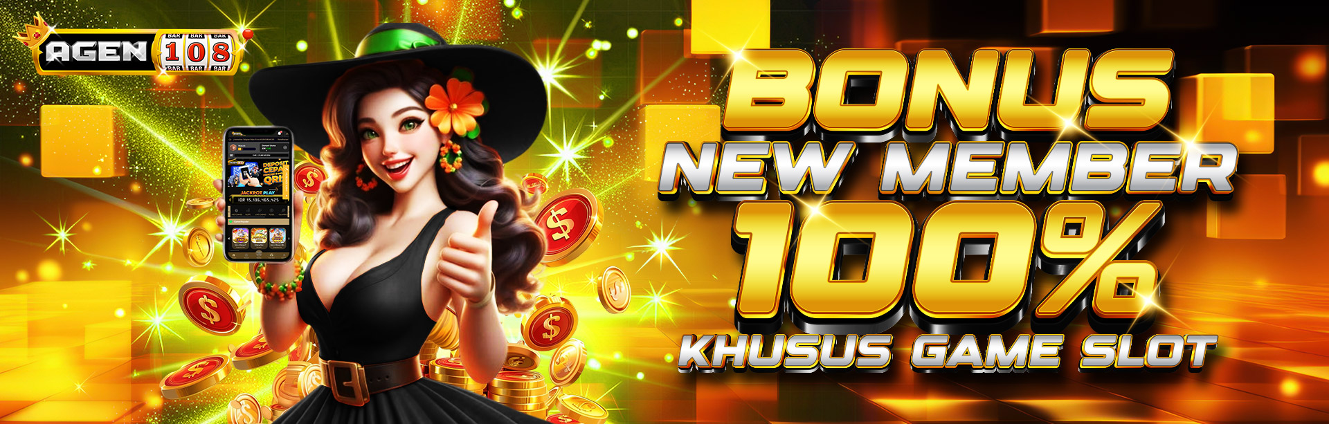 BONUS NEW MEMBER SLOT 100%