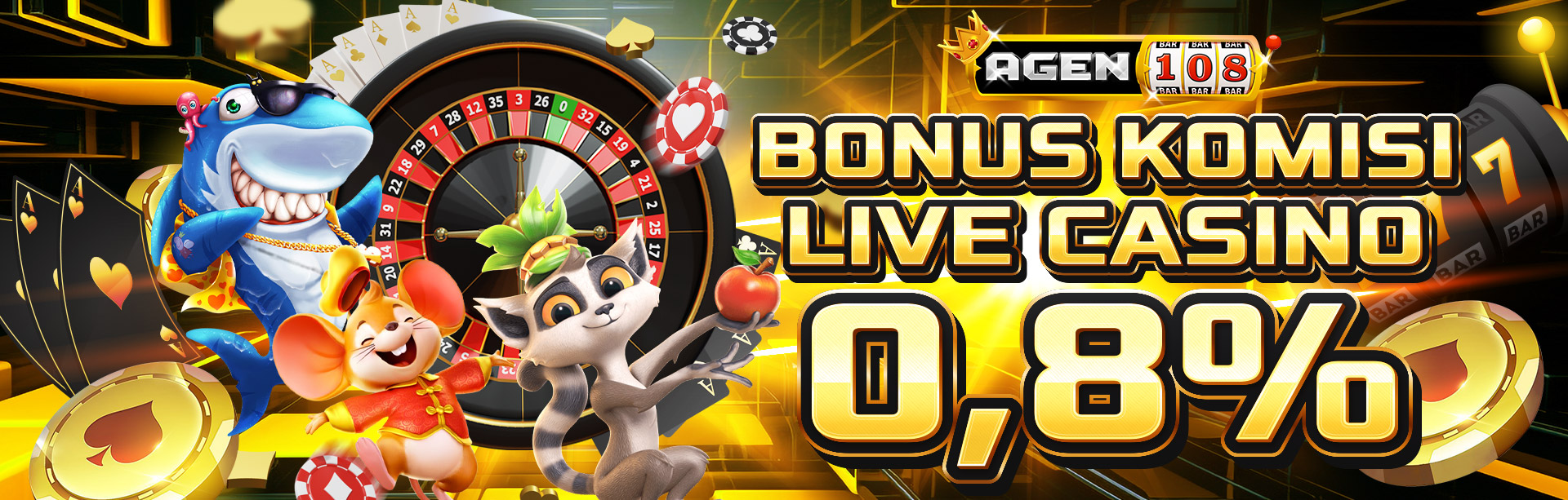 BONUS KOMISI LIVE CASINO 0.8%