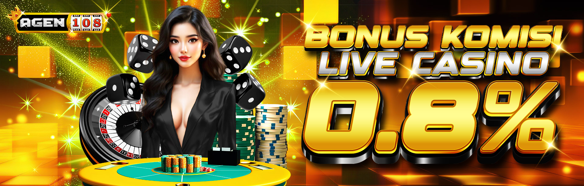 BONUS KOMISI LIVE CASINO 0.8%