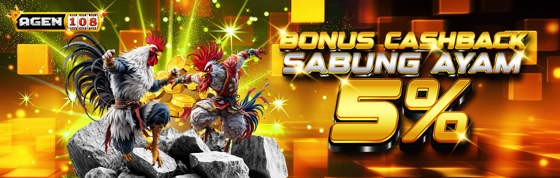 BONUS CASHBACK 5% SABUNG AYAM