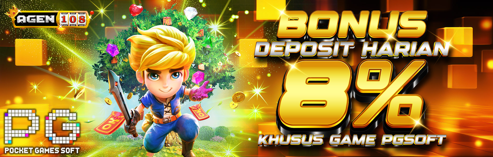 BONUS DEPOSIT HARIAN 8% PGSOFT